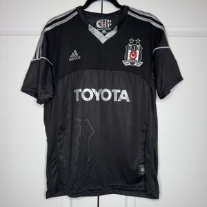 Besiktas JK Jersey Mens Medium Black Soccer Adidas Toyota Sponsor Football